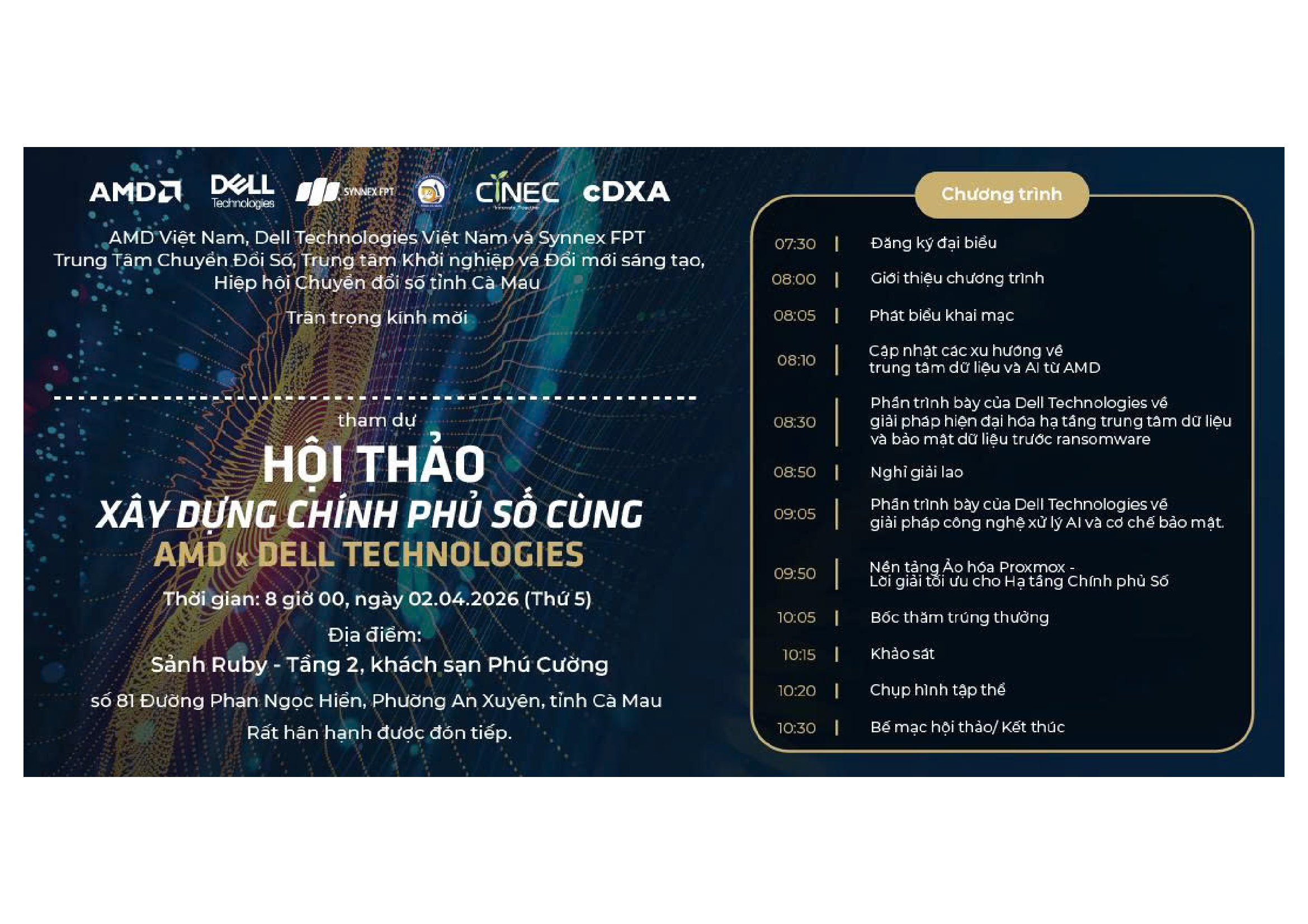 Hội thảo “Xây dựng Chính phủ số cùng AMD và Dell Technologies”